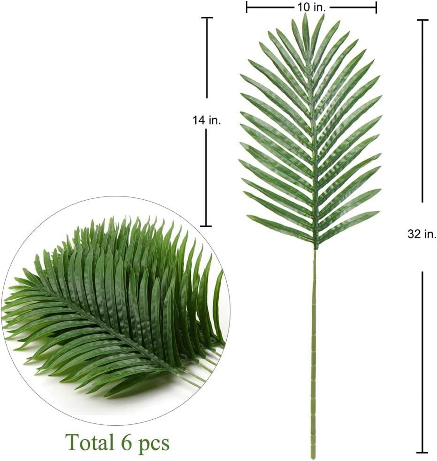 Künstliche Palmwedel Set - 6 Stück 37 cm Grün SEO