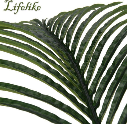 Künstliche Palmwedel Palmenblatt Set 6 Stück 37 cm Grün SEO Textilpalmwedel