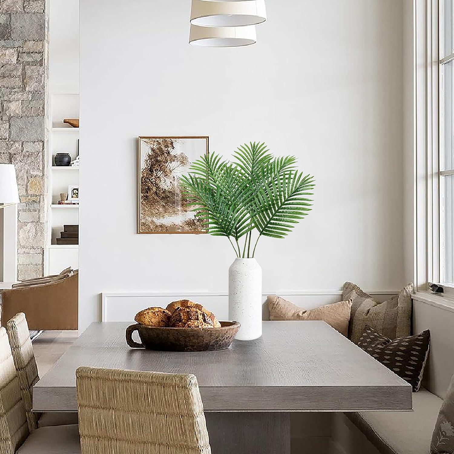 Künstliche Palmwedel Kunstpflanze Palme Set 6 Stück 37 cm Grün