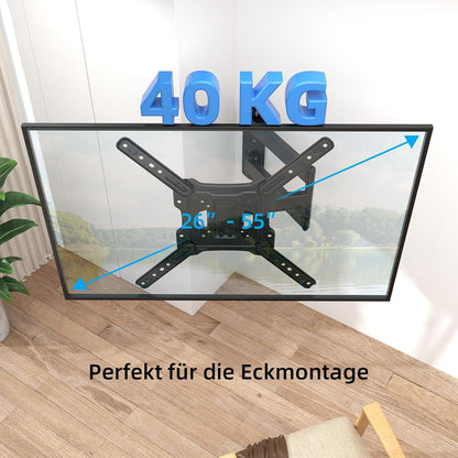 TV Wandhalterung Schwenkbar Neigbar 26-55 Zoll bis 40kg VESA 400x400mm