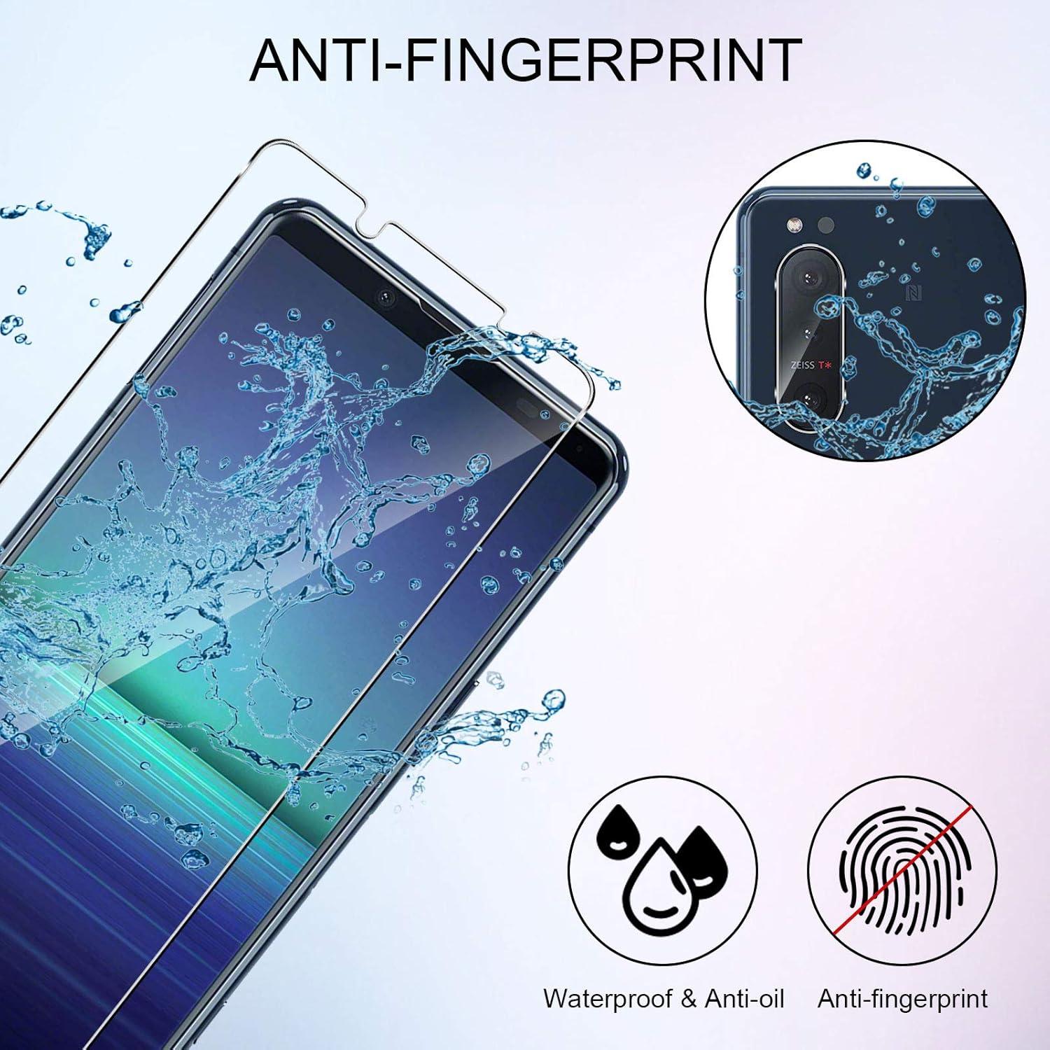 QULLOO Panzerglasfolie kompatibel mit Sony Xperia 5 II 5G - 9H Displayschutz + Kamera Schutzfolie