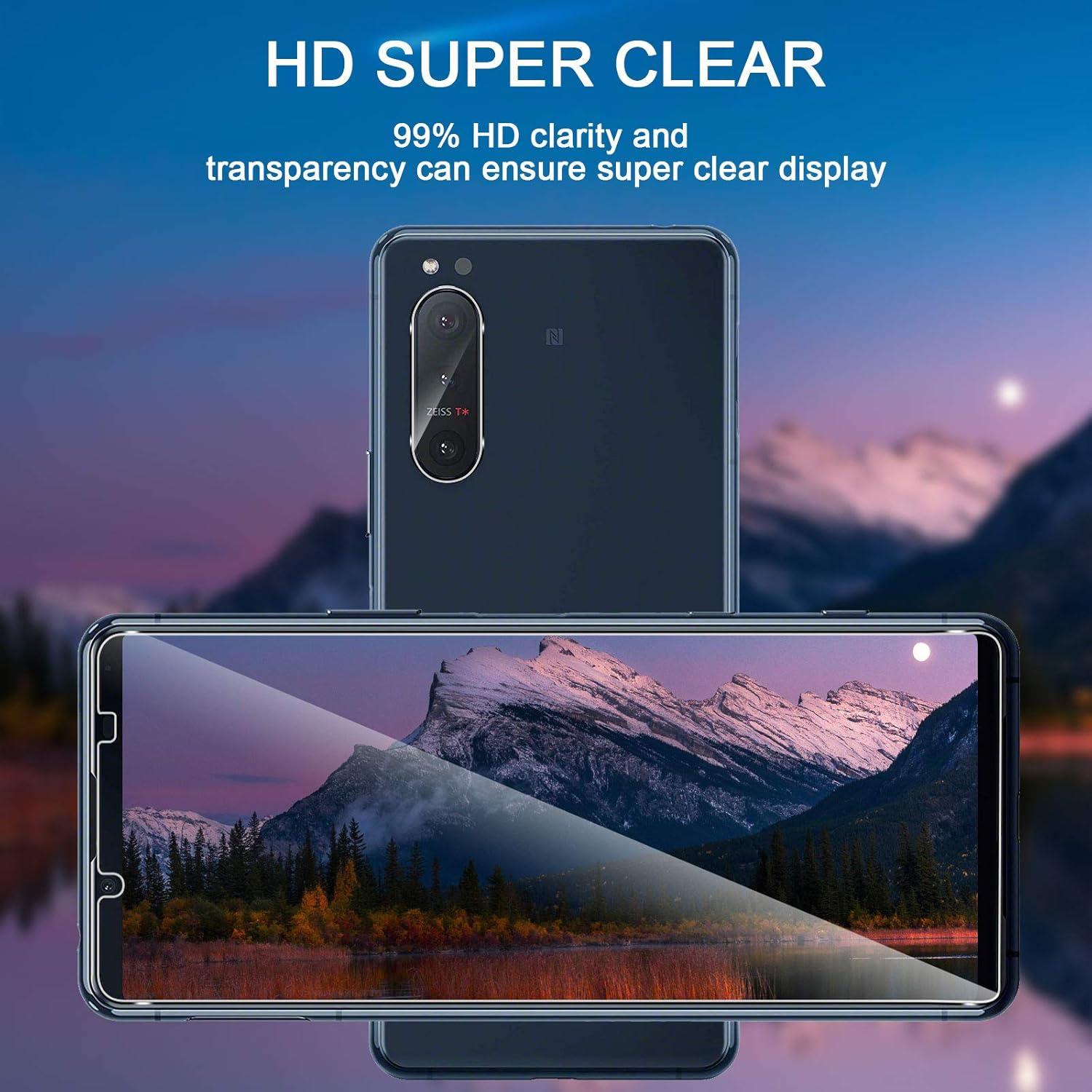 Sony Xperia 5 II 5G Panzerglasfolie + Kamera Schutz 9H - 3+3 Stk