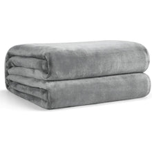 Kuscheldecke flauschig Grau weiche warme Fleecedecke 150x200