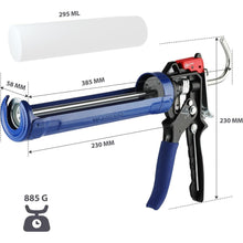 WORKPRO Kartuschenpresse 18:1/9:1 Profi-Silikonspritze