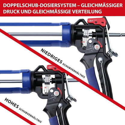 WORKPRO Kartuschenpresse 18:1/9:1 Profi-Silikonspritze