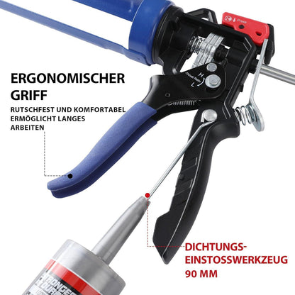 WORKPRO Kartuschenpresse 18:1/9:1 Profi-Silikonspritze