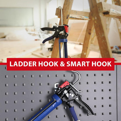 WORKPRO Kartuschenpistole Silikonspritze 18:1 / 9:1 Übersetzung 360° Drehrahmen