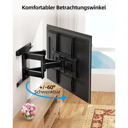 TV Wandhalterung Schwenkbar Neigbar für 26-65 Zoll VESA