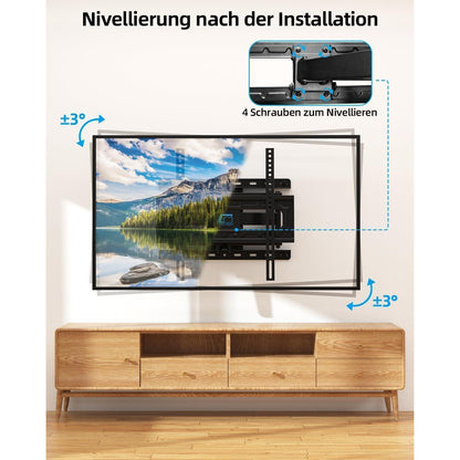 TV Wandhalterung Schwenkbar Neigbar für 26-65 Zoll VESA