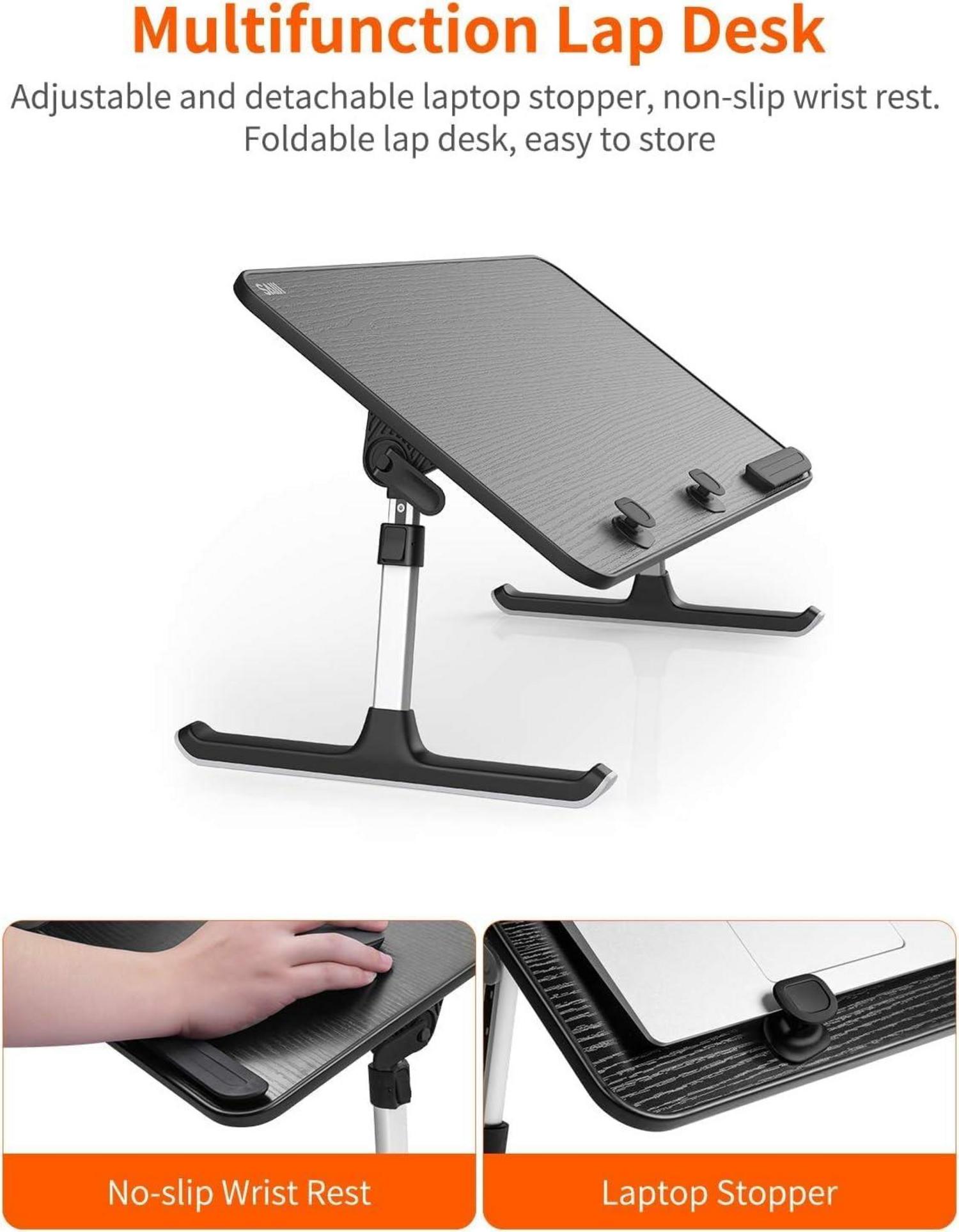 SAIJI Laptop Ständer Bett Tisch 5 Höhen 4 Winkel 17'' Schwarz