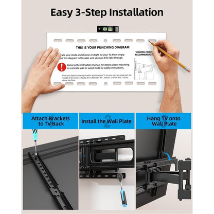 TV Wandhalterung Schwenkbar Neigbar 32-75 Zoll VESA
