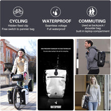 Fahrradtasche 3-in-1 Gepäckträger 27-30L Wasserdicht Schwarz