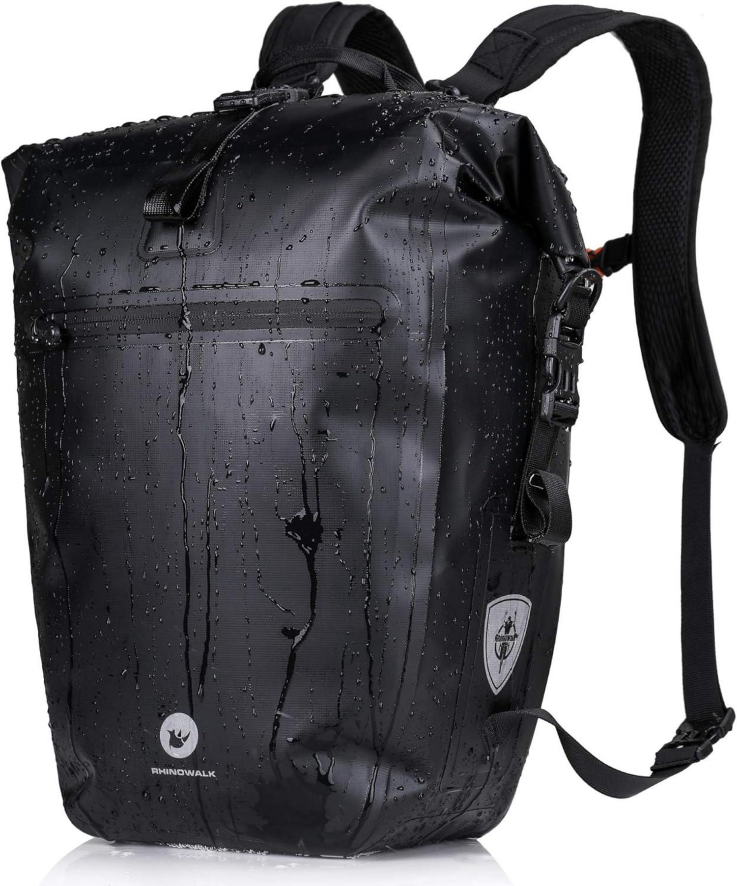 Fahrradtasche 3-in-1 Gepäckträger 27-30L Wasserdicht Schwarz