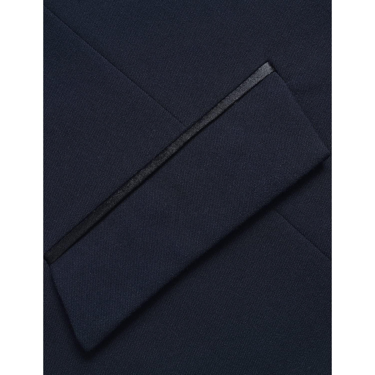 Herren Anzugweste V-Ausschnitt mit Taschen Navy Blau M