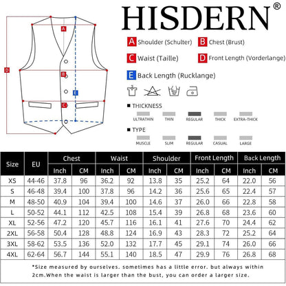 Herren Anzugweste Elegant mit Taschen Grau XL