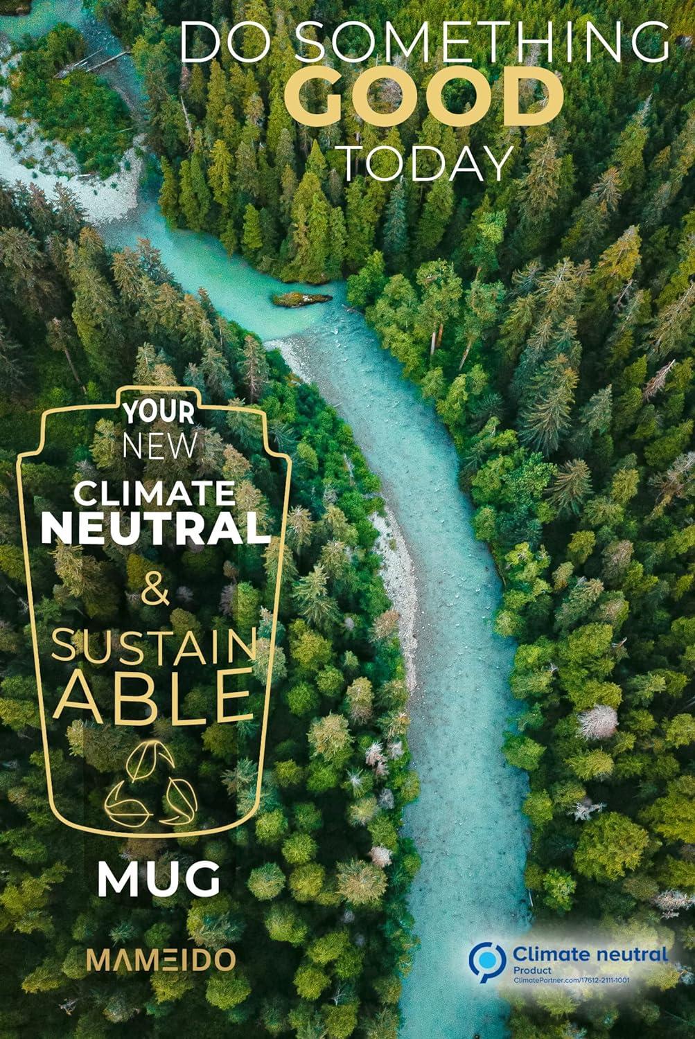 MAMEIDO Thermobecher 350ml Black Marble Edelstahl isoliert warmhaltend