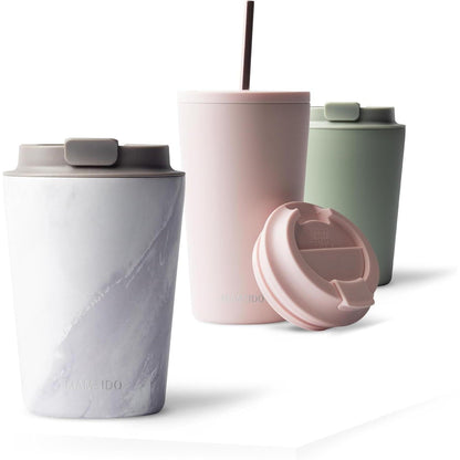 MAMEIDO Thermobecher 700ml Edelstahl doppelwandig isoliert