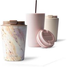 MAMEIDO Thermobecher 350ml doppelwandig isoliert Pearl