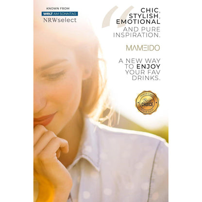 MAMEIDO Thermobecher 350ml doppelwandig isoliert Pearl