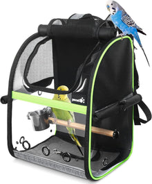 Vogel Rucksack mit Holzstab und Träger, Wasserdicht 34x28x43cm