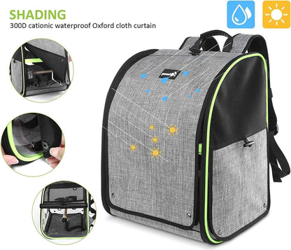 Pecute Vogel Rucksack Transportbox für Papageien 34x28x43cm