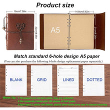 Notizbuch DIN A5 Vintage Leder Sketchbook Blanko Kraft