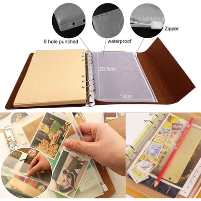 Notizbuch DIN A5 Vintage Leder Sketchbook Blanko Kraft