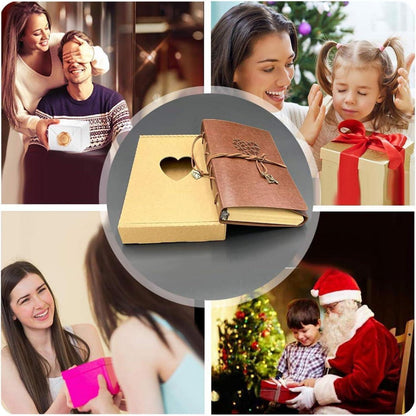 Notizbuch DIN A5 Vintage Leder Sketchbook Blanko Kraft