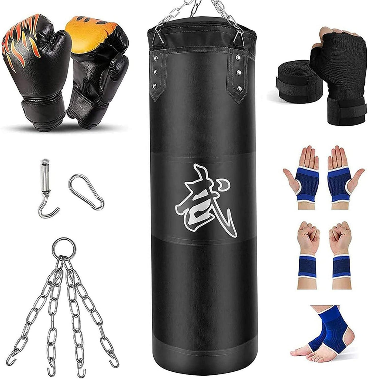 Boxsack Set für Erwachsene Jugendliche Kinder Indoor MMA Kickboxen