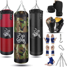 Schwerer Boxsack Set mit Zubehör 100 cm für MMA Kickboxen Muay Thai