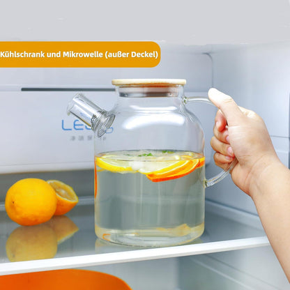 Glasteekanne mit Siebeinsatz für losen Tee - 1500ML/50,7OZ
