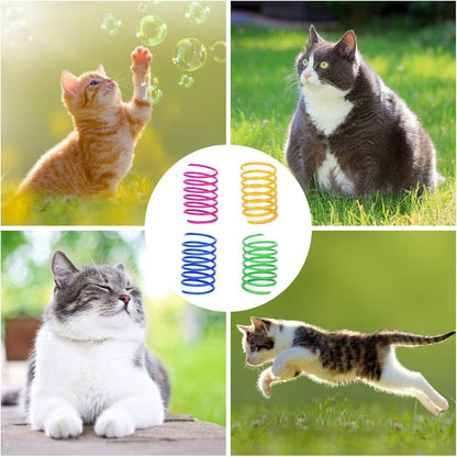 Grantop 20 Stück Katze Spielzeug, Bunte Spiralfedern