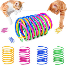 Katze Spielzeug 20 Stück Buntes Kunststoff Spiralfedern Neuheit