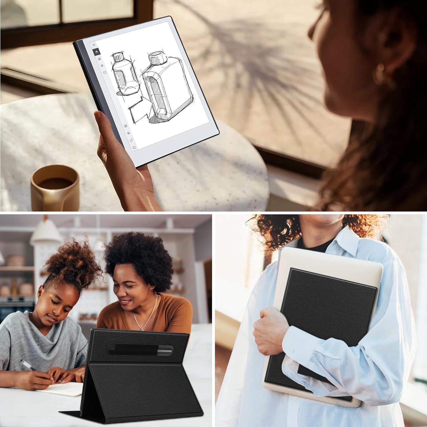 Slim Book Folio Ledertasche mit Ständer und Pen Pocket für Remarkable