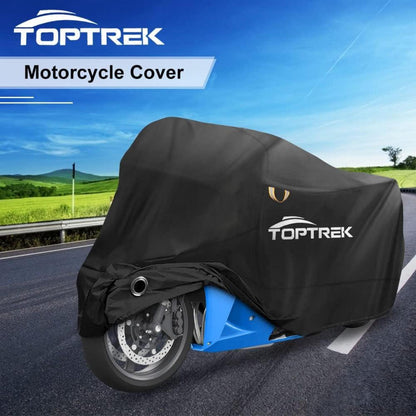Toptrek XXXL Motorradabdeckung 210D Oxford Stoff Wasserdicht Schwarz