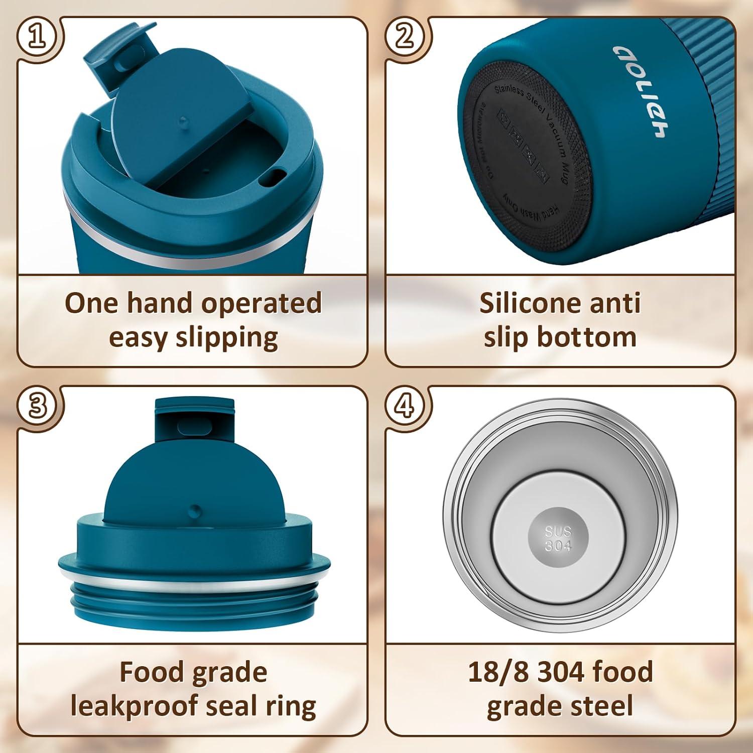 Isolierter Thermobecher Edelstahl Kaffeebecher to go 380ML