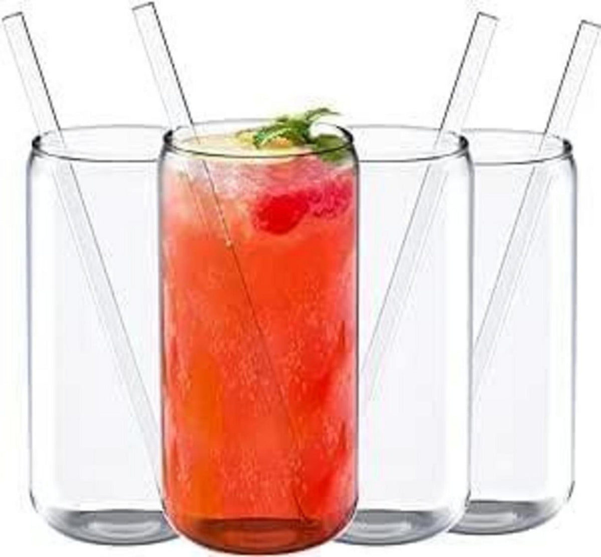4er Set Bierglas Dosenform Wassergläser Longdrinkgläser 500ml