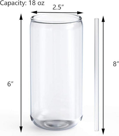 4er Set 500ml Bierglas Dosenform Gläser Longdrinkglas