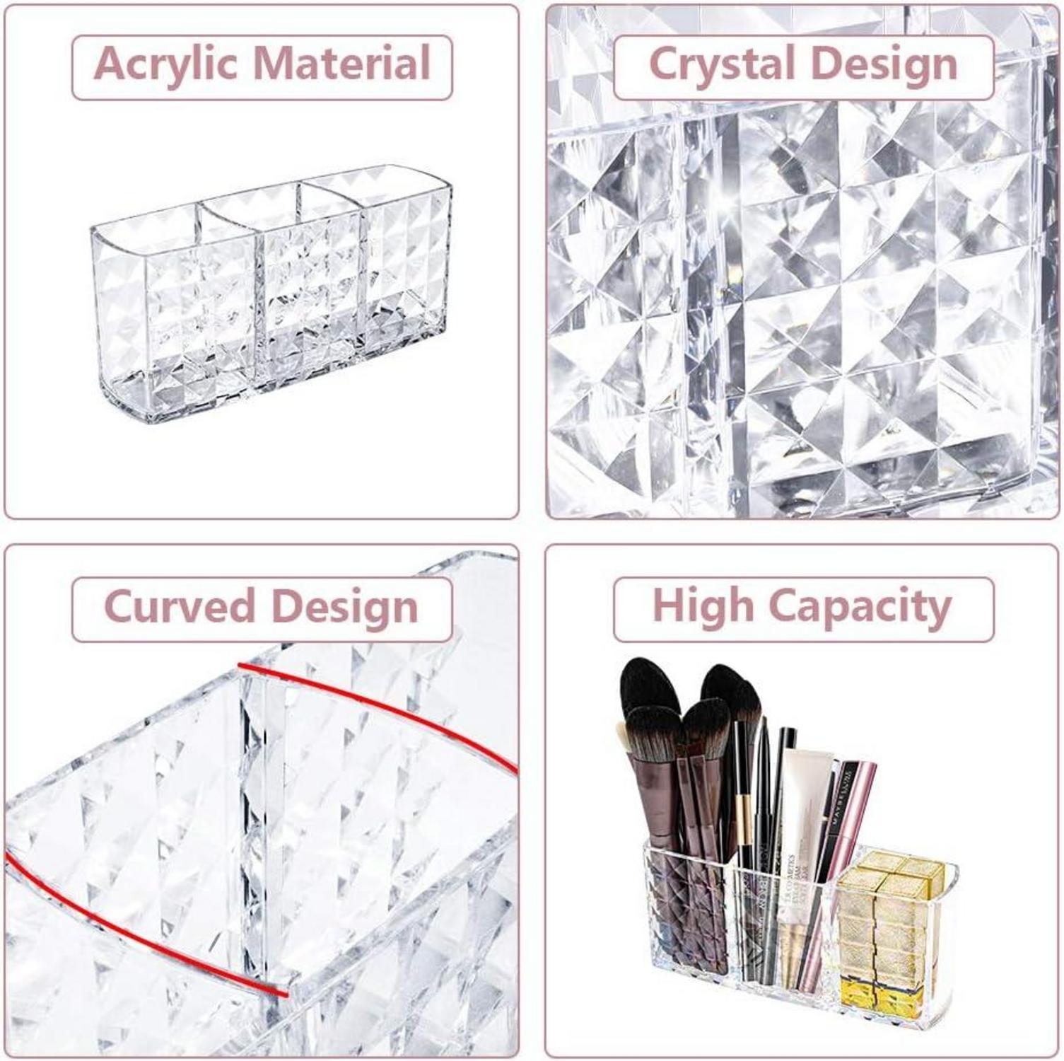 Make-up Organizer Kristall Acryl Pinselhalter Badezimmer Schlafzimmer Büro
