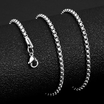 Edelstahl Seilkette für Damen und Herren, 1,5-5,0 mm Breite, 45-80 cm Länge