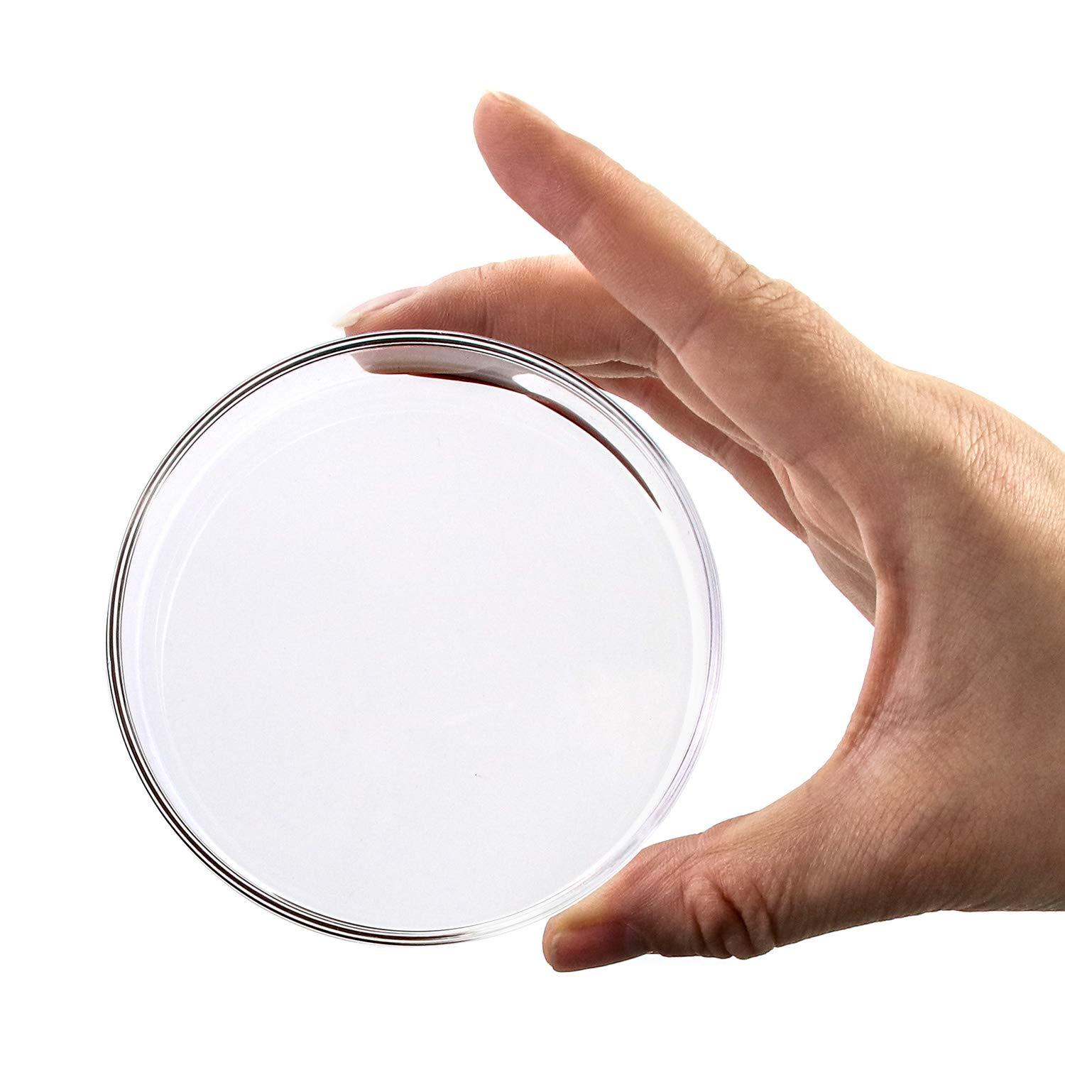 Petrischalen aus Hochborosilikatglas mit Deckel, 90mm x 20mm, 5 Stück