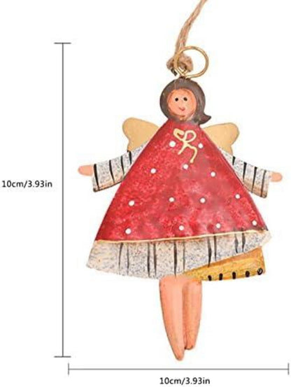 Schneeflockenmuster Weihnachtsanhänger Engel Metall