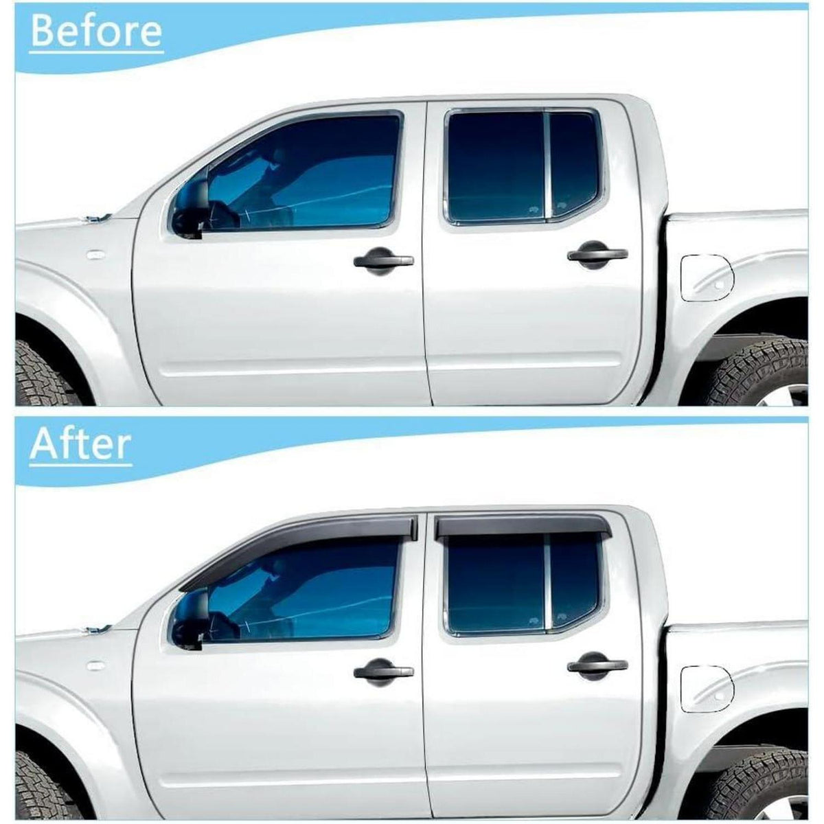 Windabweiser für Nissan Navara D40 Doppelkabine 2006-2014