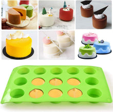 Newk Zylinder-Silikonform 3er Set für Cupcakes & Seife, Grün