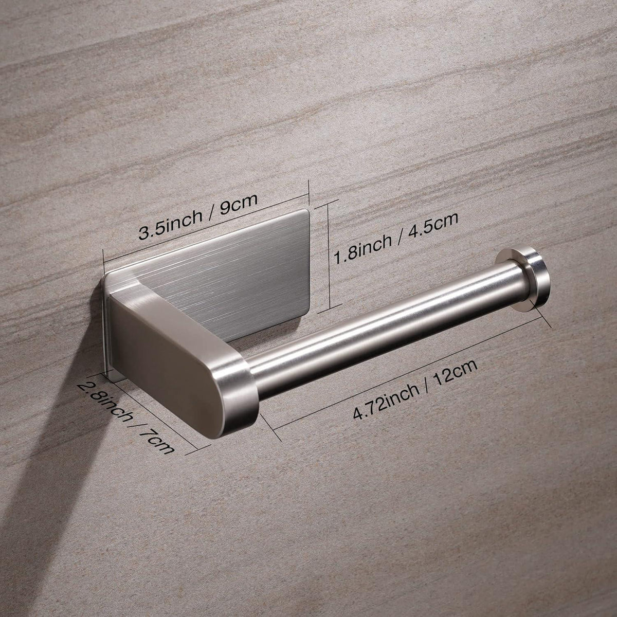 Toilettenpapierhalter Edelstahl selbstklebend ohne Bohren Silber