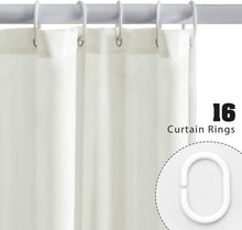 Duschvorhang Überlänge Anti-schimmel 240x180cm Beige mit 16