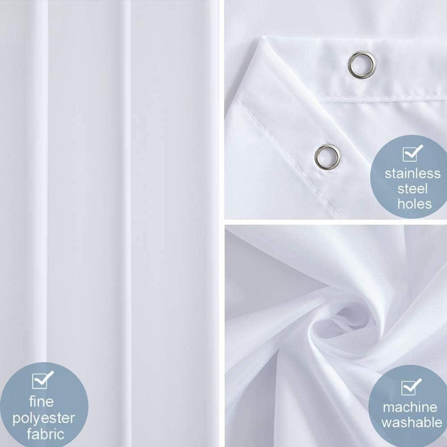 Duschvorhang 240x180cm Extra breit Anti-Schimmel Textil waterproof