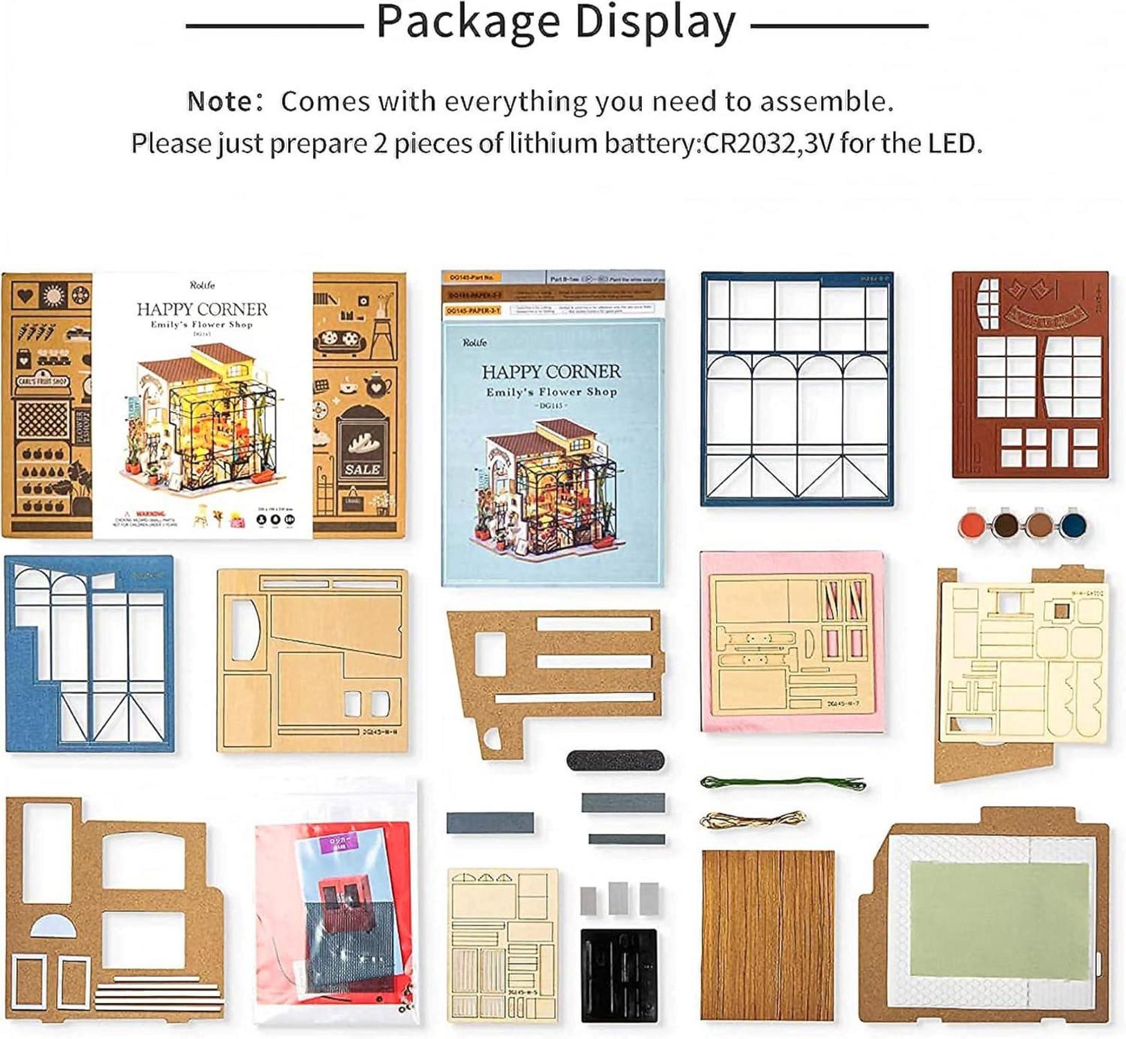 DIY Miniatur Haus Puppenhaus Kit HolzHaus Modell 1:24 Mädchen Jungen