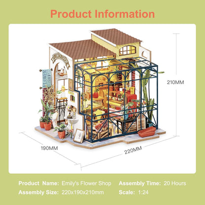 DIY Miniatur Haus Puppenhaus Kit HolzHaus Modell 1:24 Mädchen Jungen