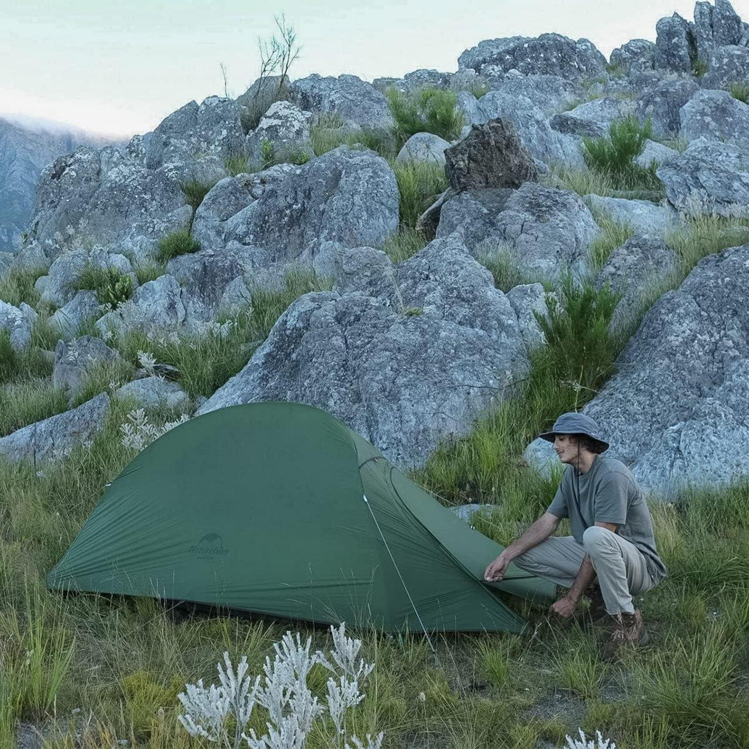 Naturehike Cloud up 1 Person Ultraleichtes Zelt Waldgrün Upgrade 20D